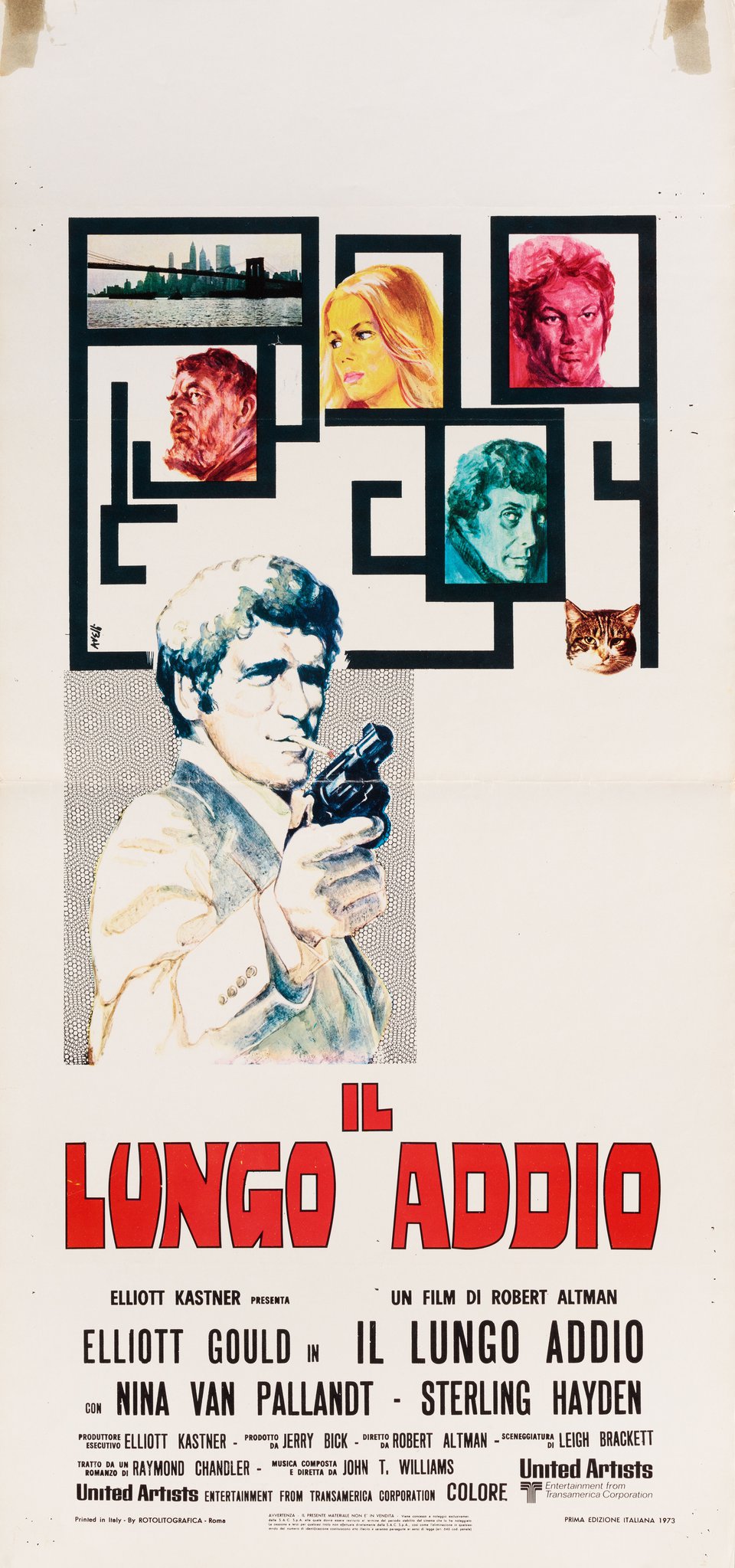 The Long Goodbye Original 1973 Italian Locandina Movie Poster