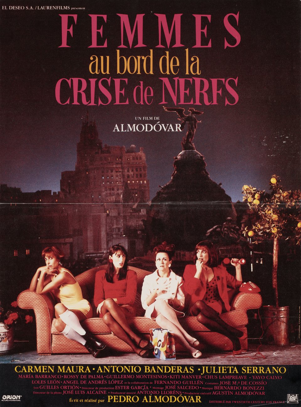 Women on the Verge of a Nervous Breakdown Original 1989 French Petite Movie Poster