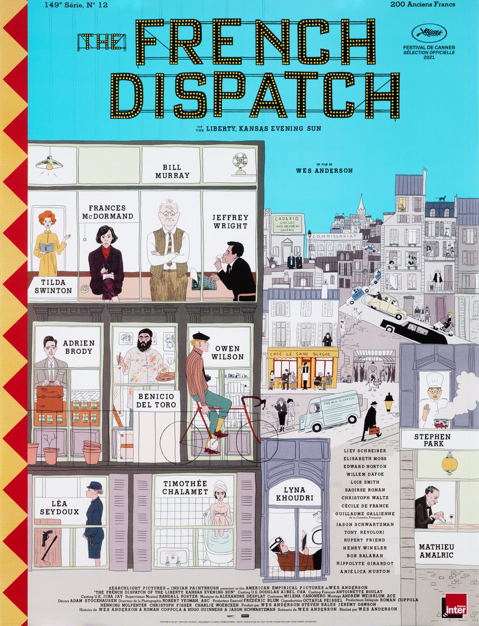 The French Dispatch Original 2020 French Petite Movie Poster