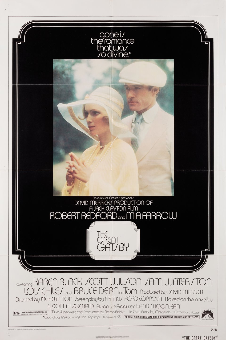 The Great Gatsby Original 1974 U.S. One Sheet Movie Poster