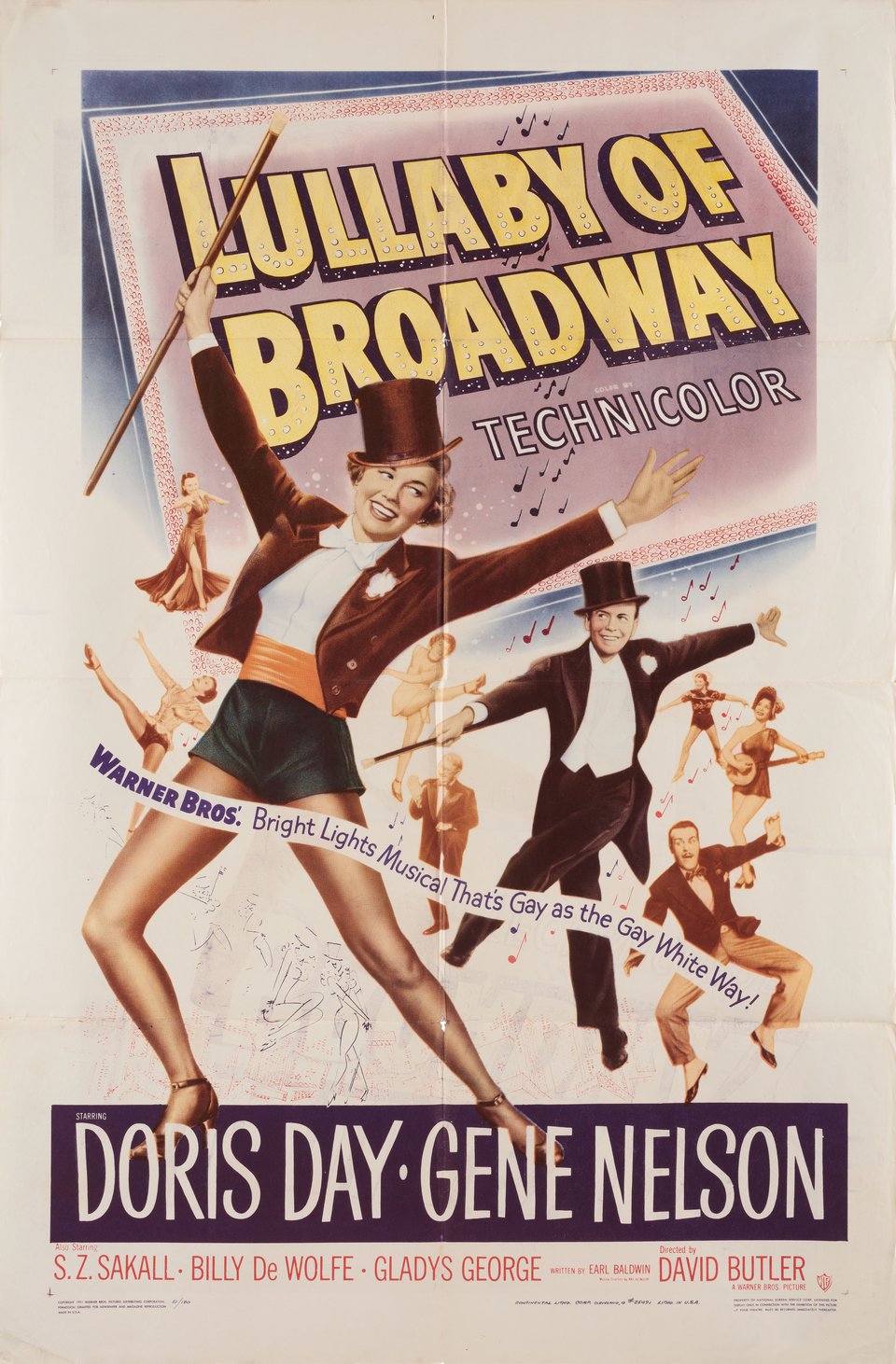 Lullaby of Broadway Original 1951 U.S. One Sheet Movie Poster