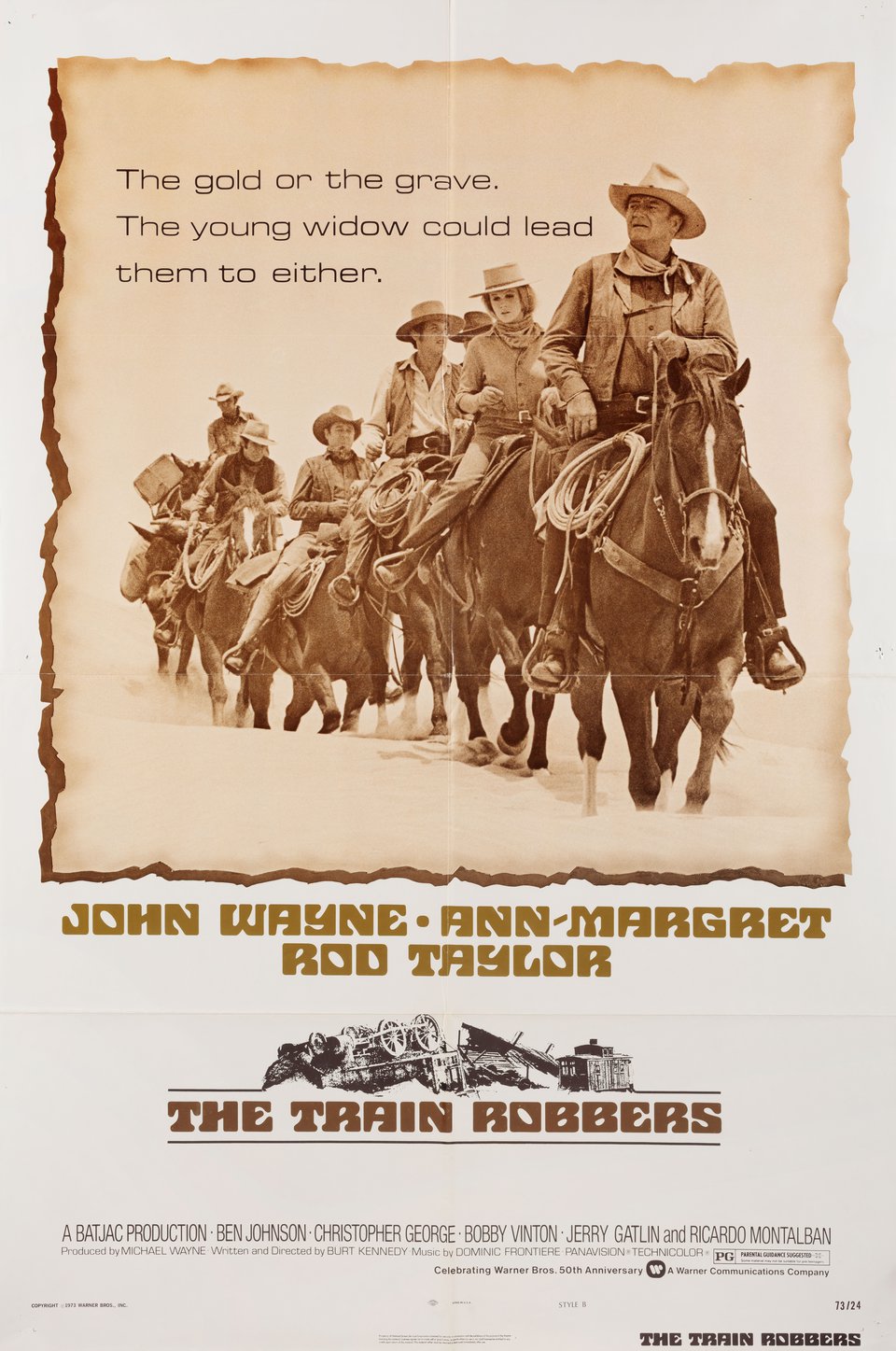 The Train Robbers Original 1973 U.S. One Sheet Movie Poster