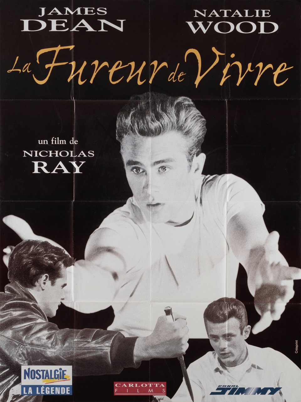 Rebel Without a Cause Original R1990s French Grande Movie Poster