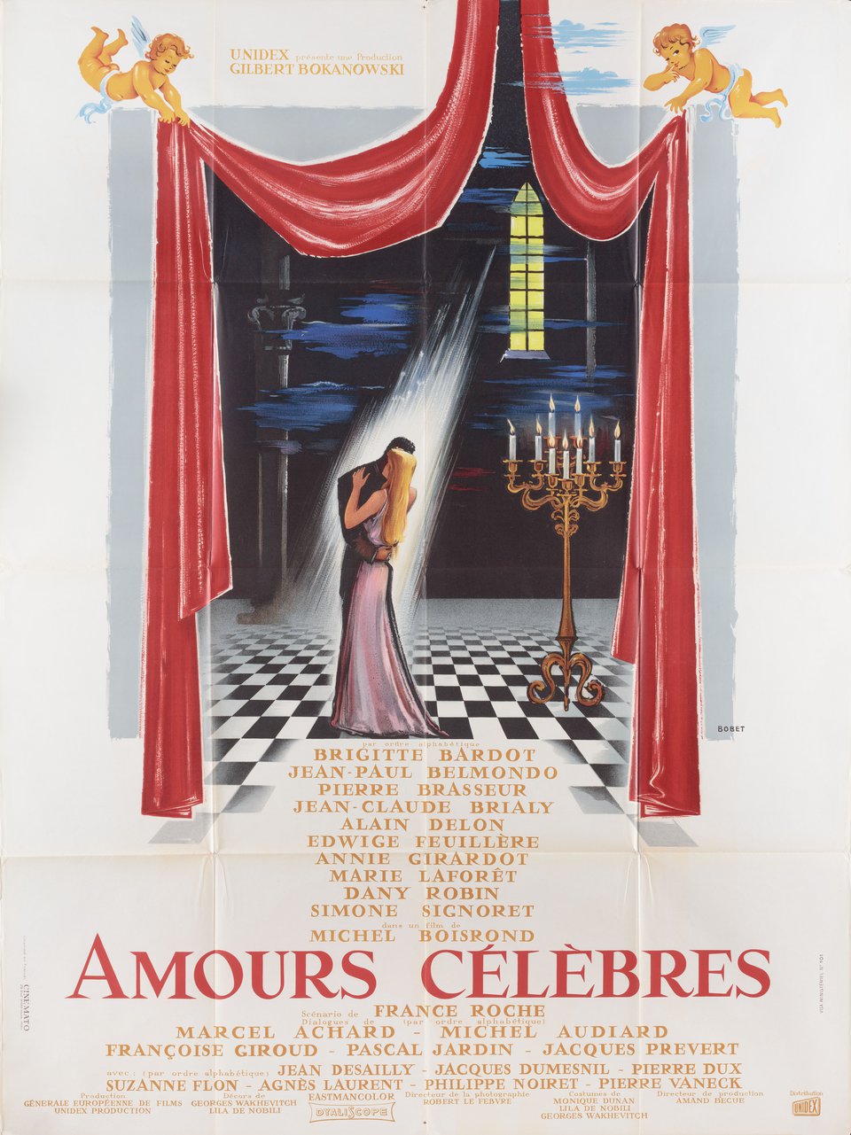 Amours celebres Original 1961 French Grande Movie Poster