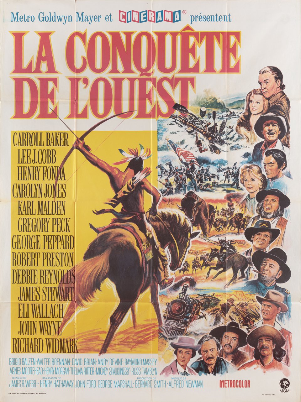 How the West Was Won Original R1970s French Grande Movie Poster
