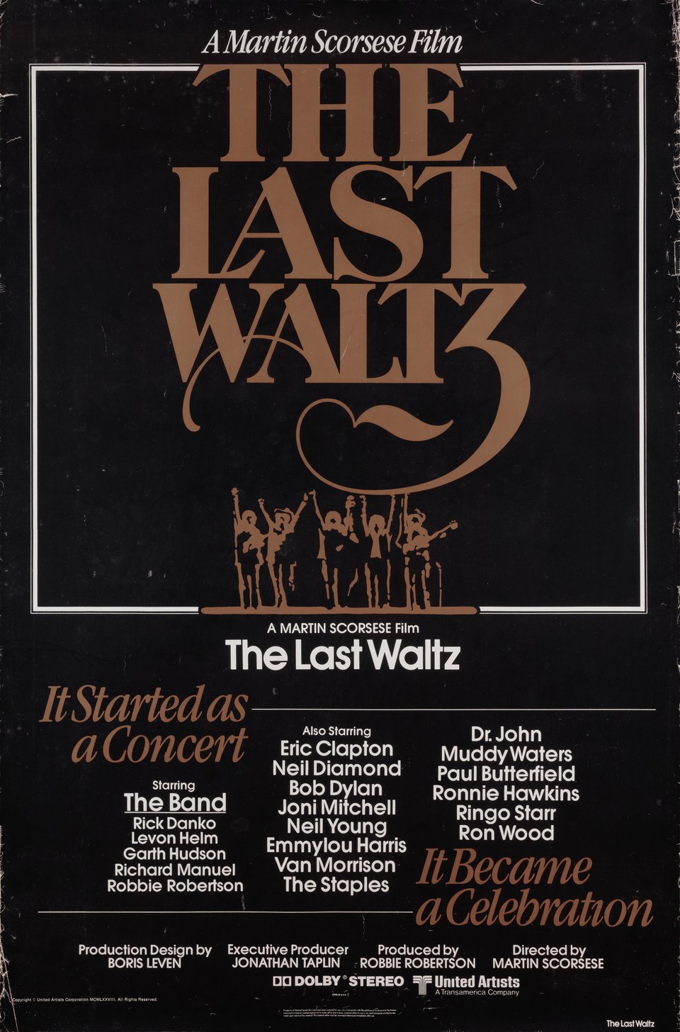 The Last Waltz Original 1978 U.S. One Sheet Movie Poster