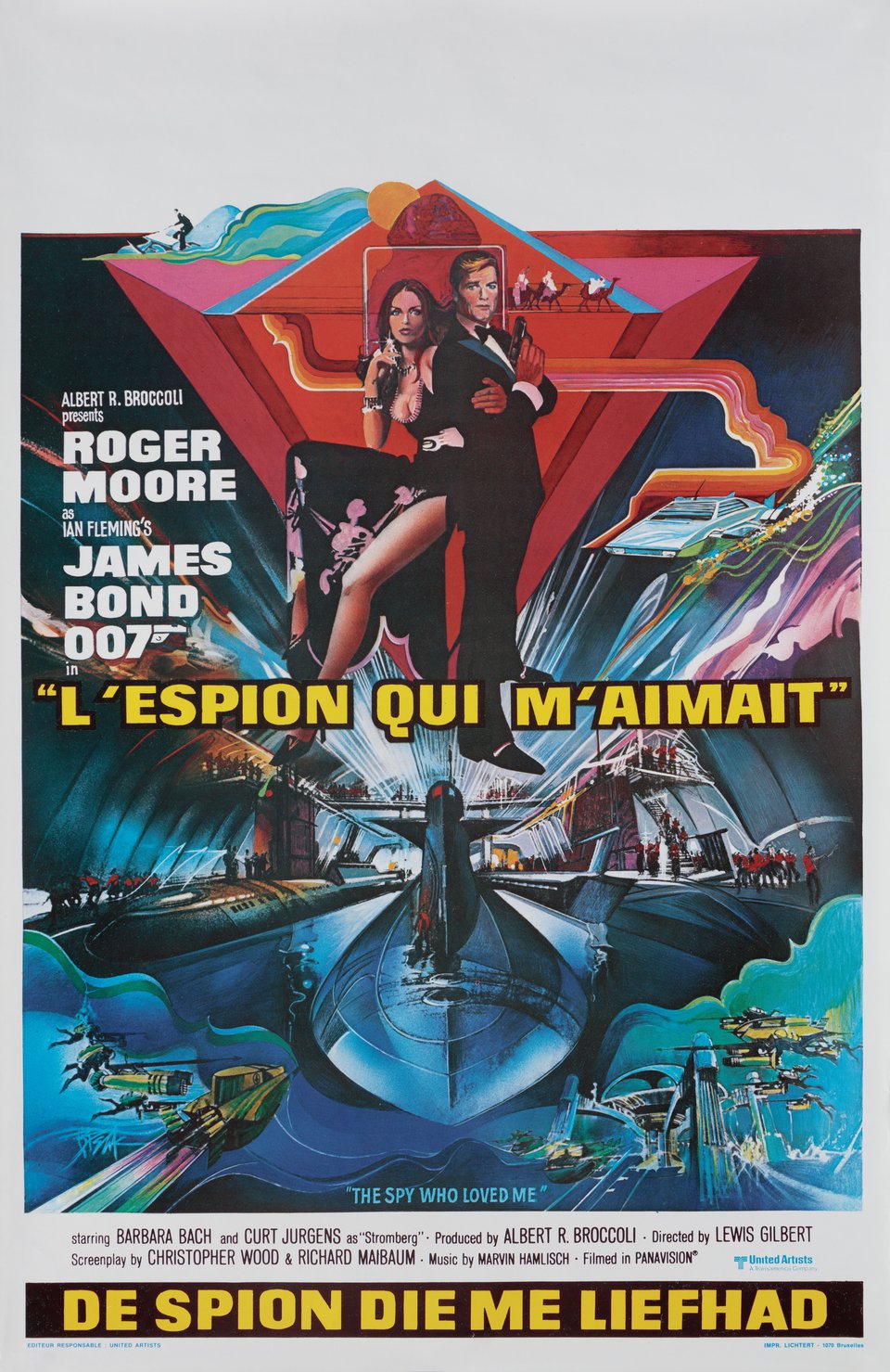 The Spy Who Loved Me Original 1977 Belgian Movie Poster