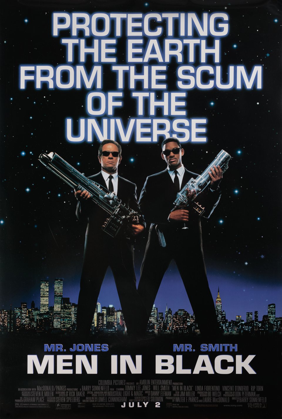 Men in Black Original 1997 U.S. One Sheet Movie Poster