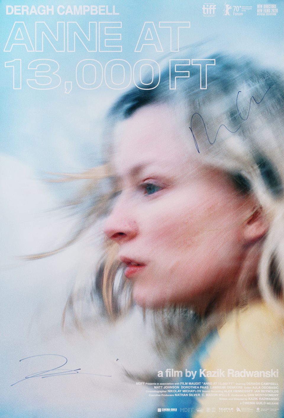 Anne at 13,000 Ft. Original 2021 U.S. One Sheet Movie Poster Signed by Kazik Radwanski / Deragh Campbell