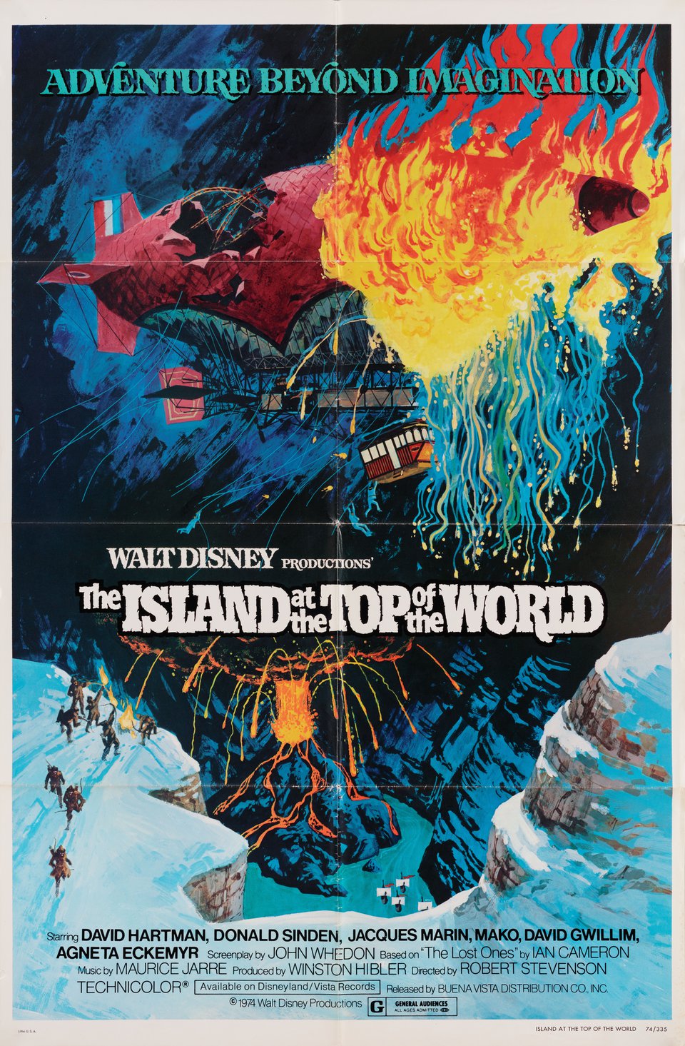 The Island at the Top of the World Original 1974 U.S. One Sheet Movie Poster