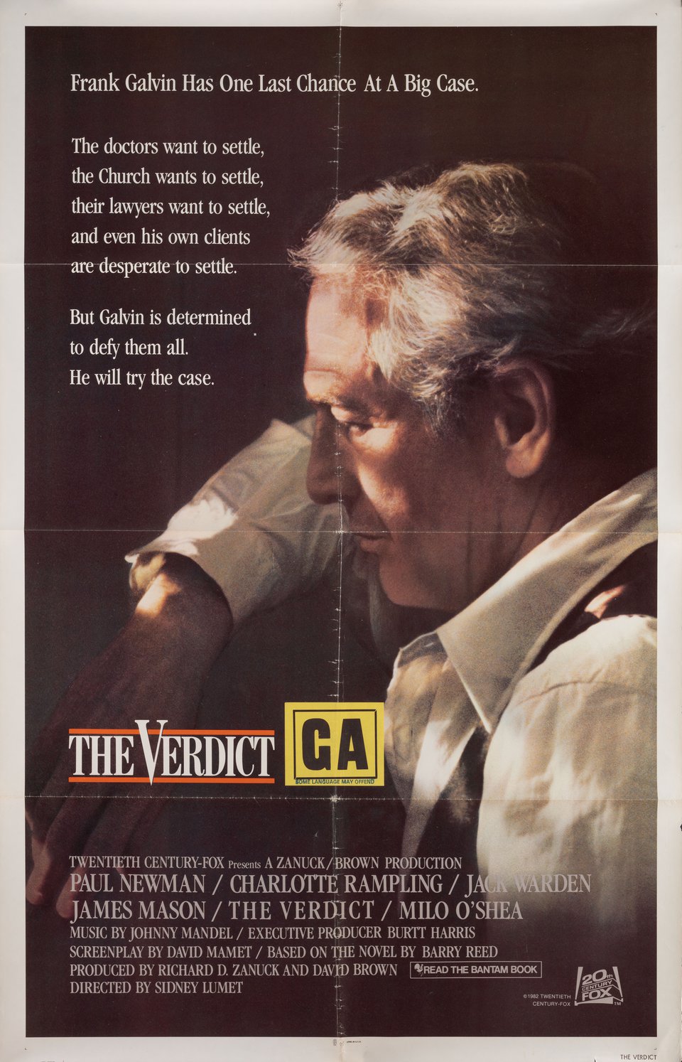 The Verdict Original 1982 Australian One Sheet Movie Poster