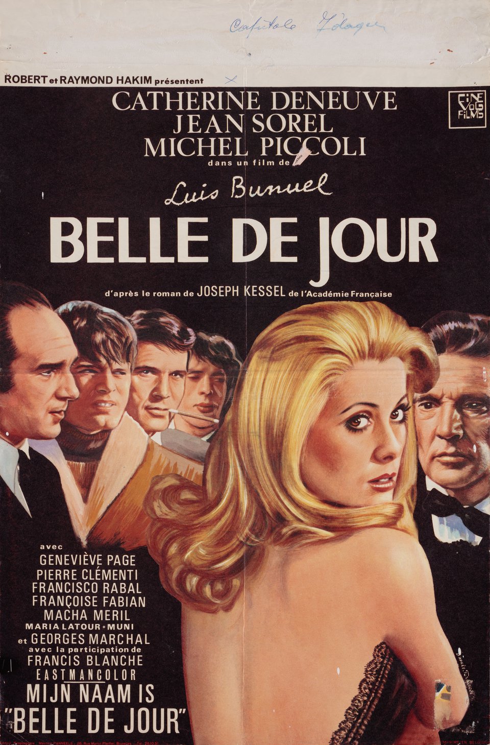 Belle de Jour Original 1967 Belgian Movie Poster