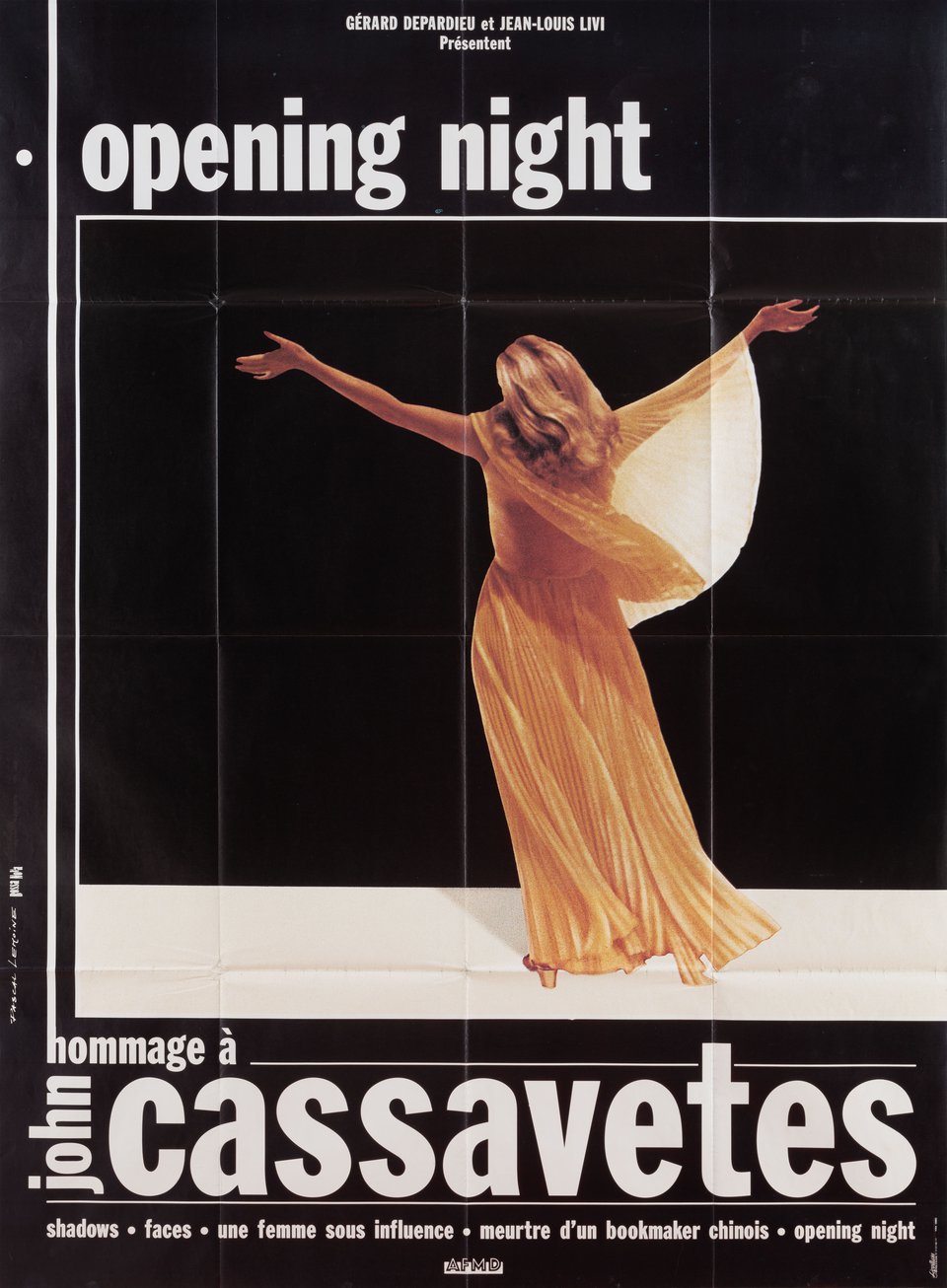Homage to Cassavetes / Opening Night Original R1980s French Grande Movie Poster
