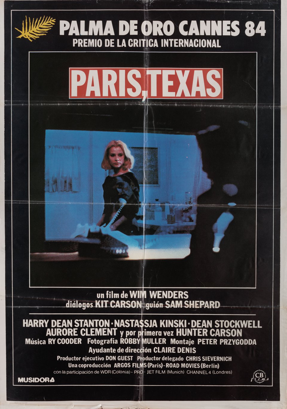 Paris, Texas Original 1984 Spanish B1 Movie Poster