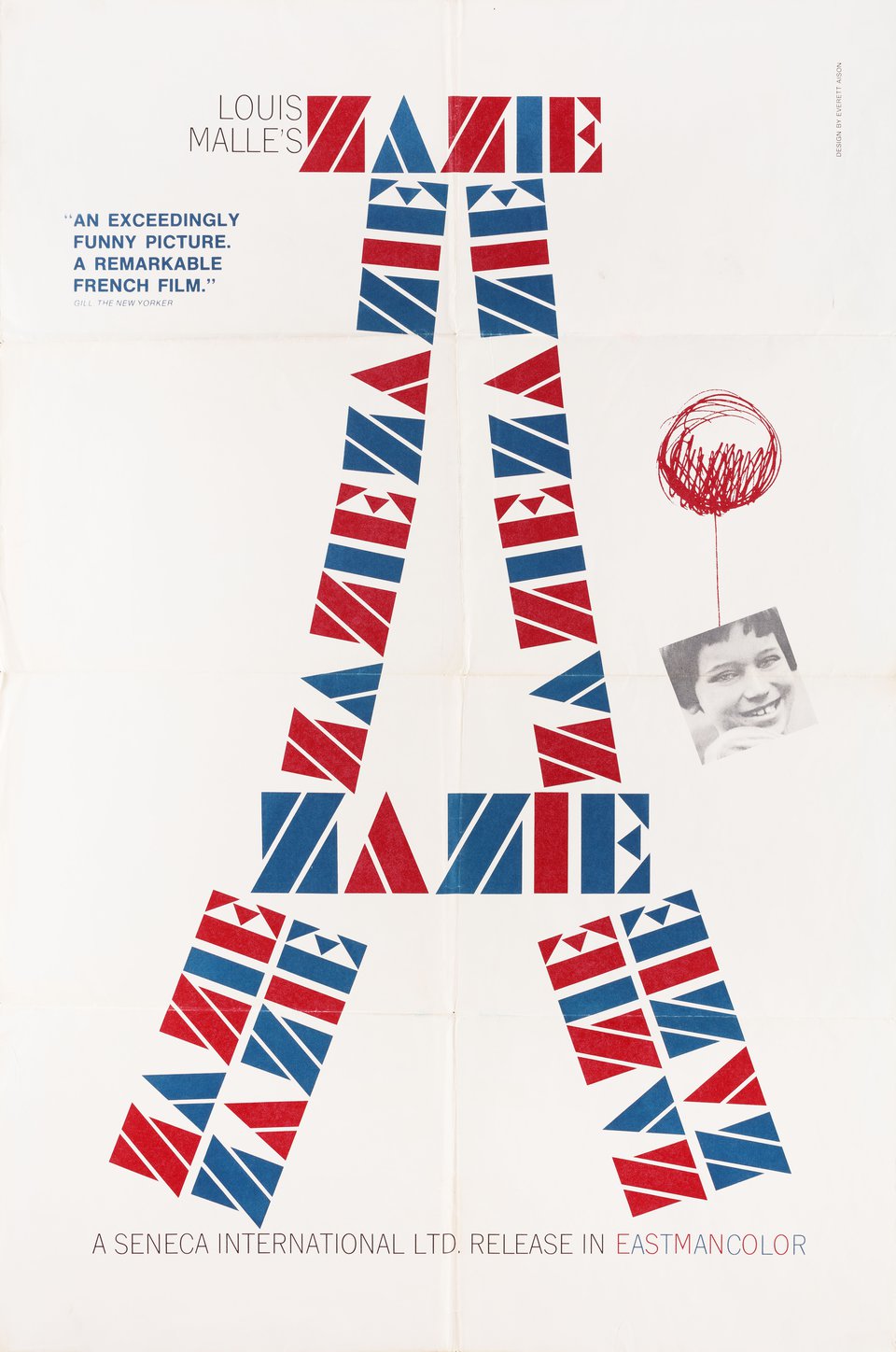 Zazie dans le metro Original 1960 U.S. One Sheet Movie Poster
