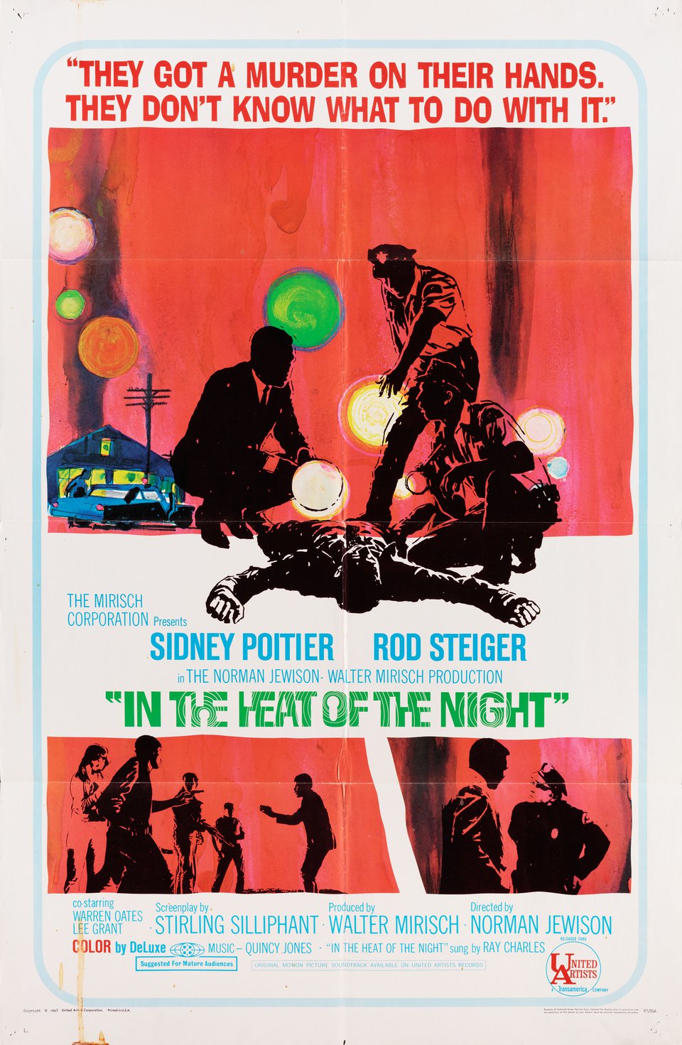 In the Heat of the Night Original 1967 U.S. One Sheet Movie Poster
