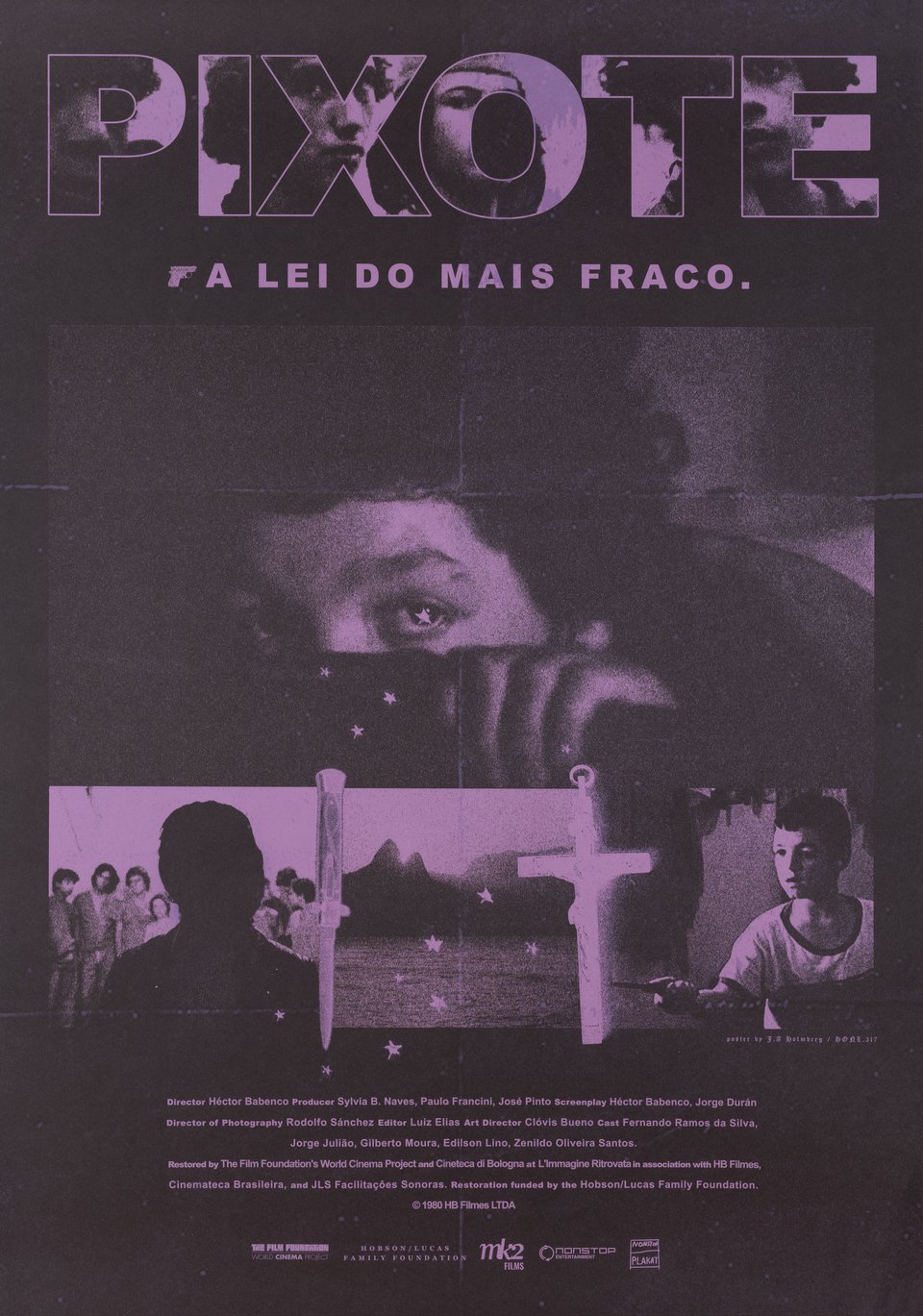 Pixote Original R2025 Swedish B1 Movie Poster