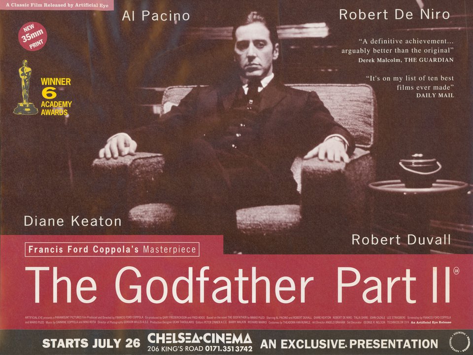 The Godfather: Part II Original R1996 British Mini Quad Movie Poster