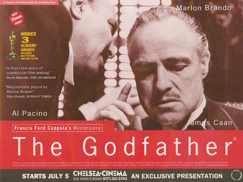 The Godfather Original R1996 British Mini Quad Movie Poster