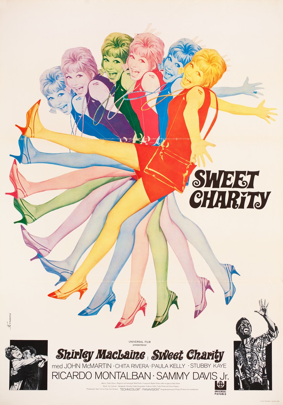 Sweet Charity Original 1969 Swedish B1 Movie Poster