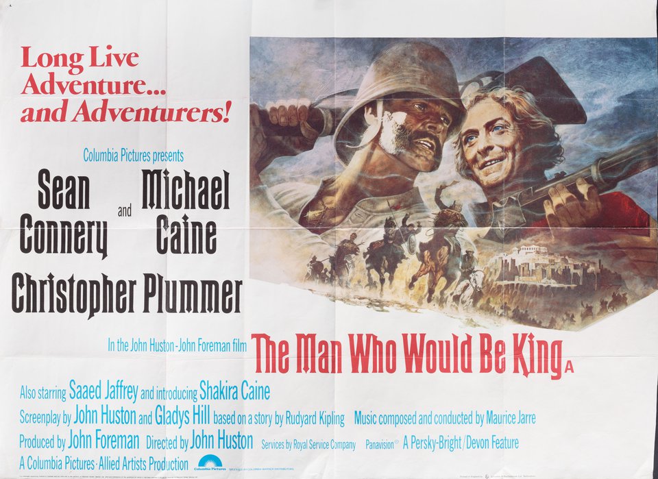 The Man Who Would Be King Original 1975 British Quad Movie Poster
