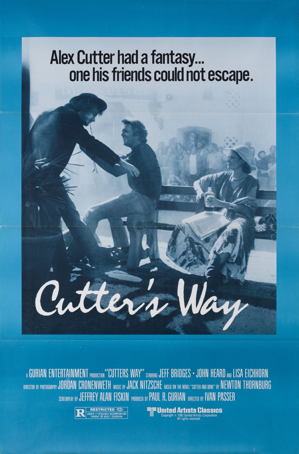Cutter's Way Original 1981 U.S. One Sheet Movie Poster