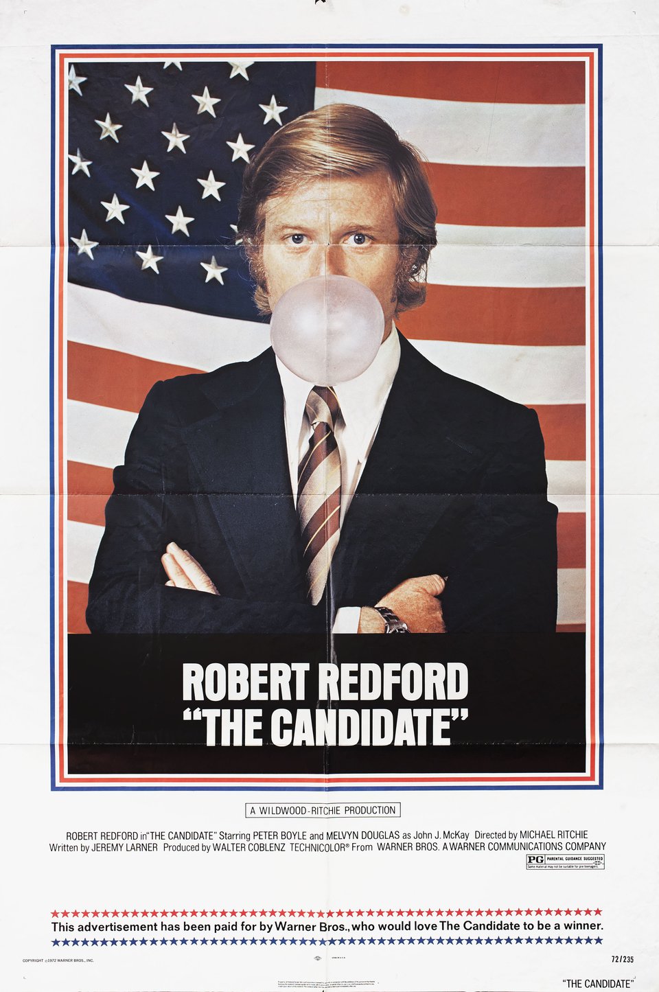The Candidate Original 1972 U.S. One Sheet Movie Poster