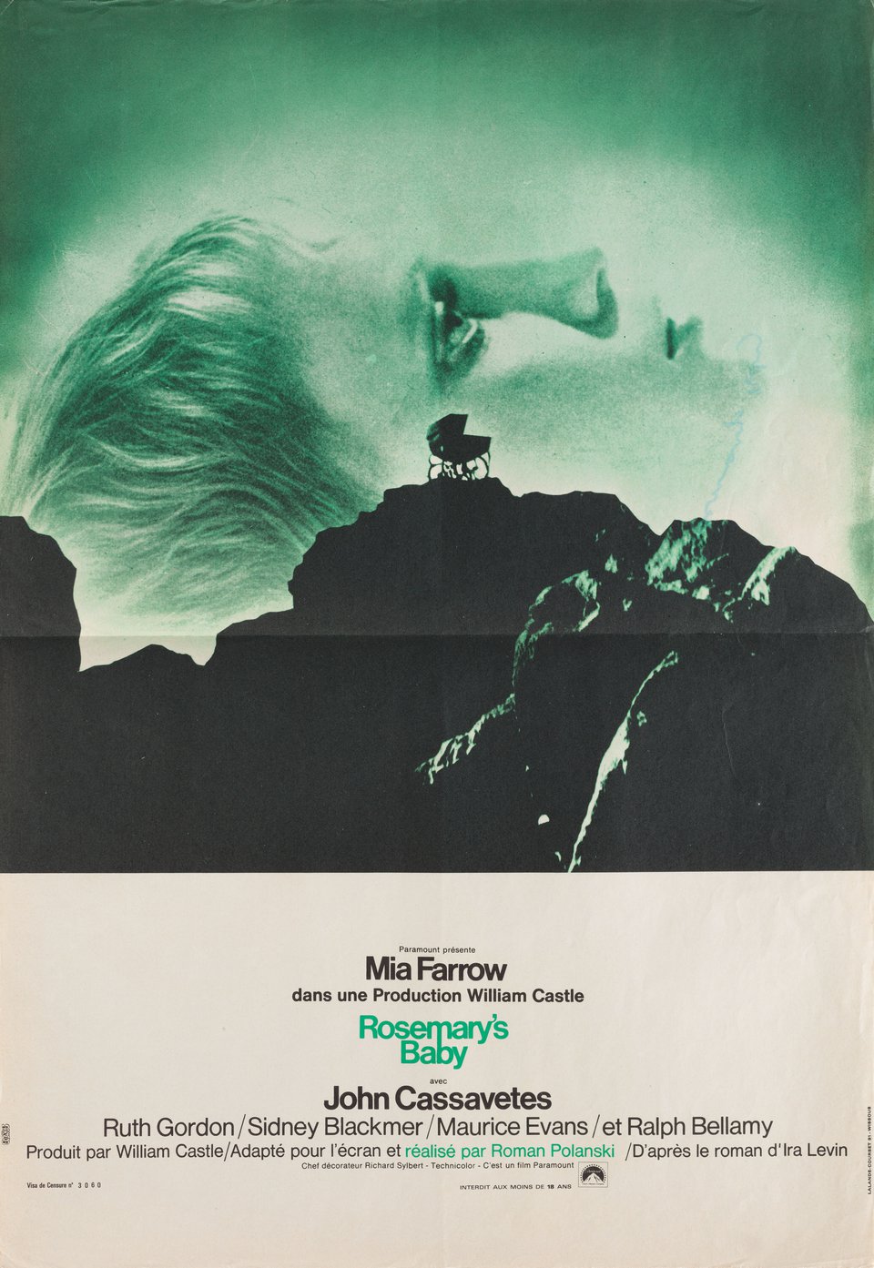 Rosemary's Baby Original 1968 French Petite Movie Poster