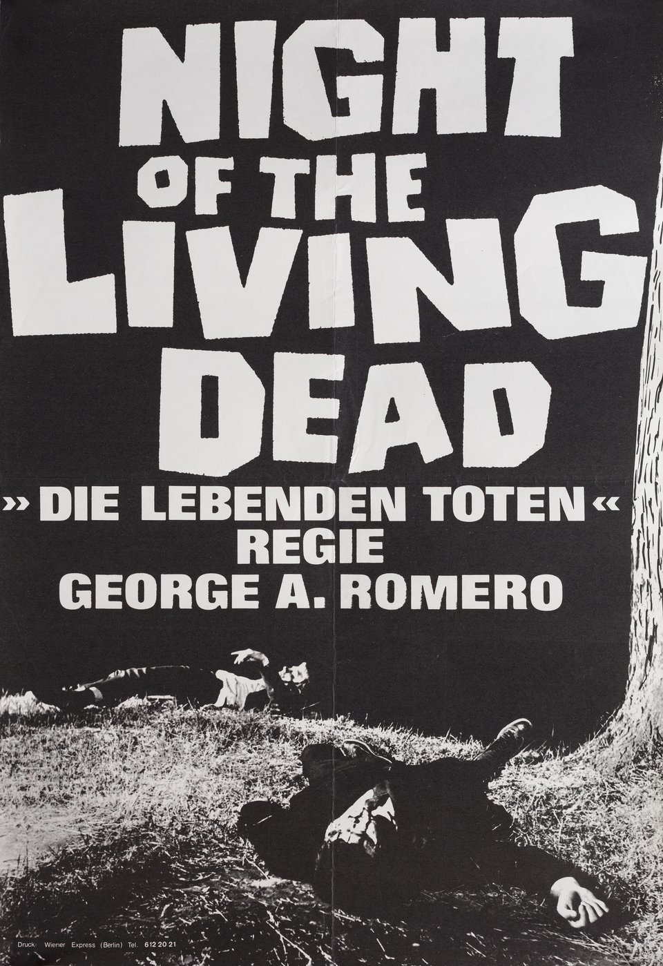 Night of the Living Dead Original R1975 German A2 Movie Poster
