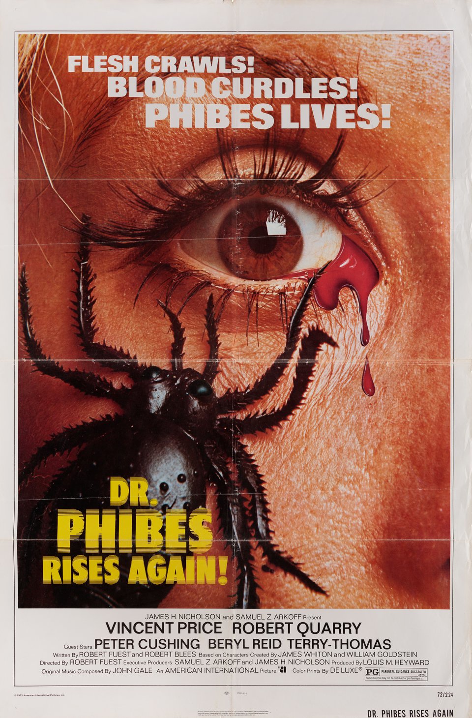 Dr. Phibes Rises Again Original 1972 U.S. One Sheet Movie Poster