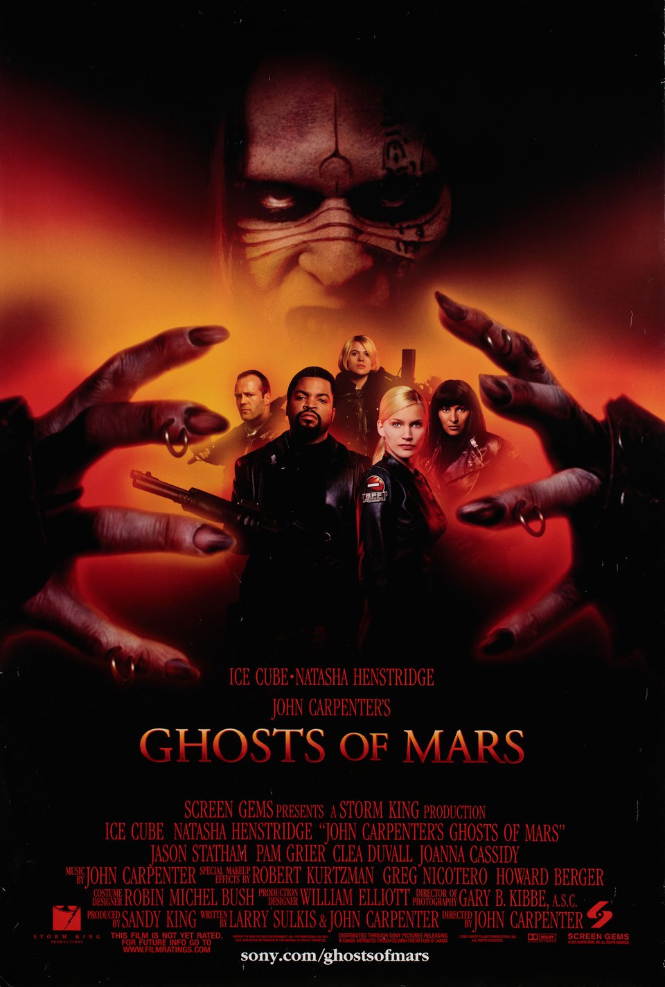 Ghosts of Mars Original 2001 U.S. One Sheet Movie Poster