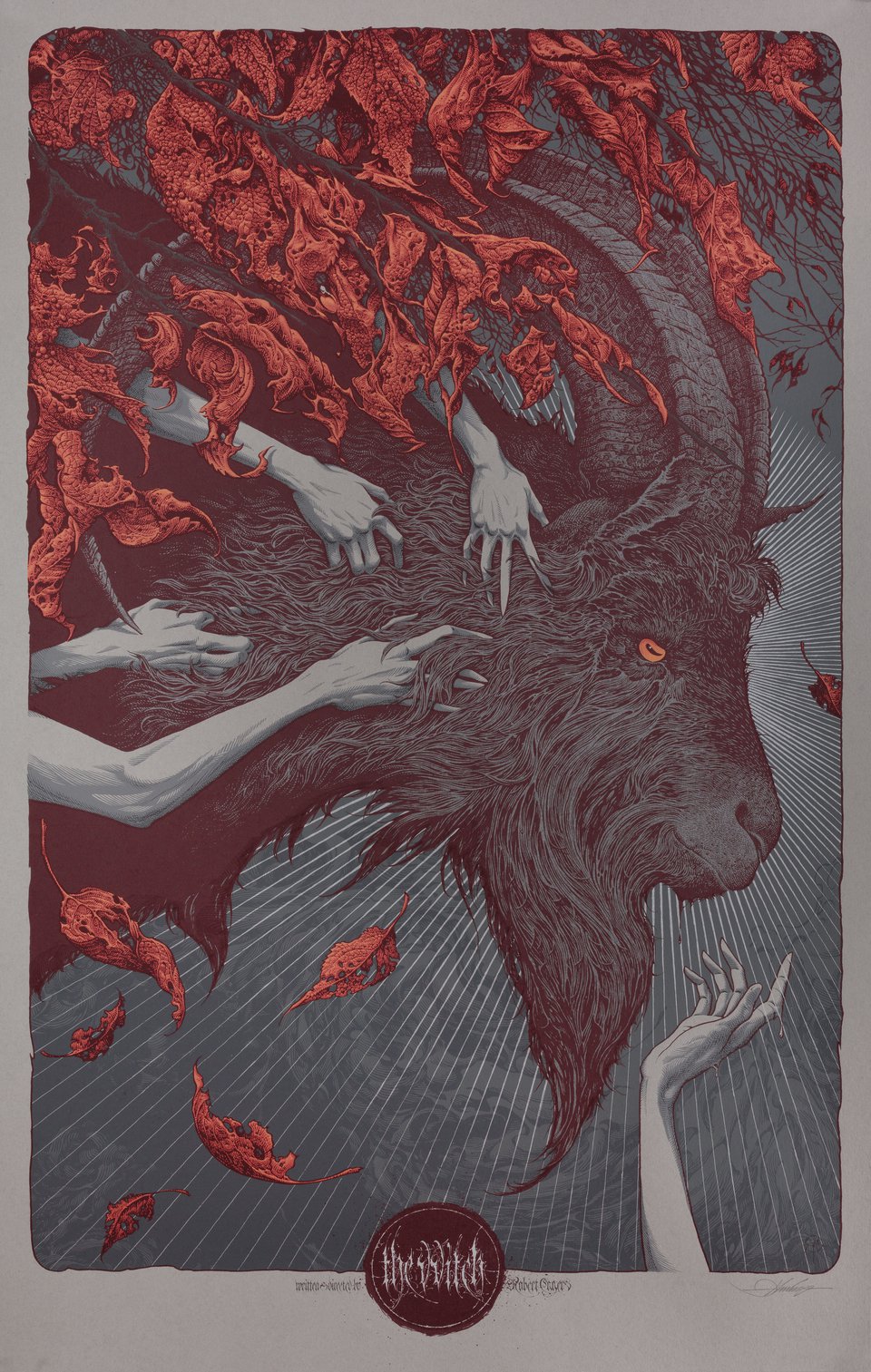 The Witch Original 2015 U.S. Art Print Signed by Aaron Horkey