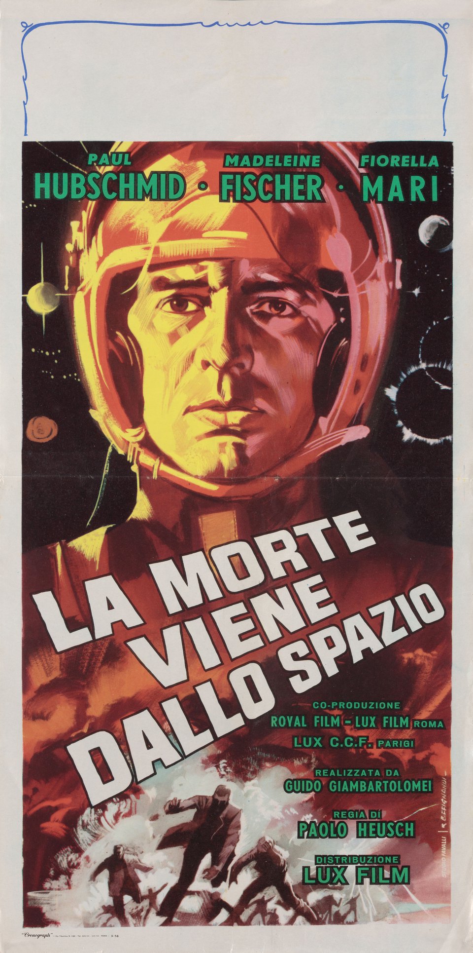The Day the Sky Exploded Original 1961 Italian Locandina Movie Poster