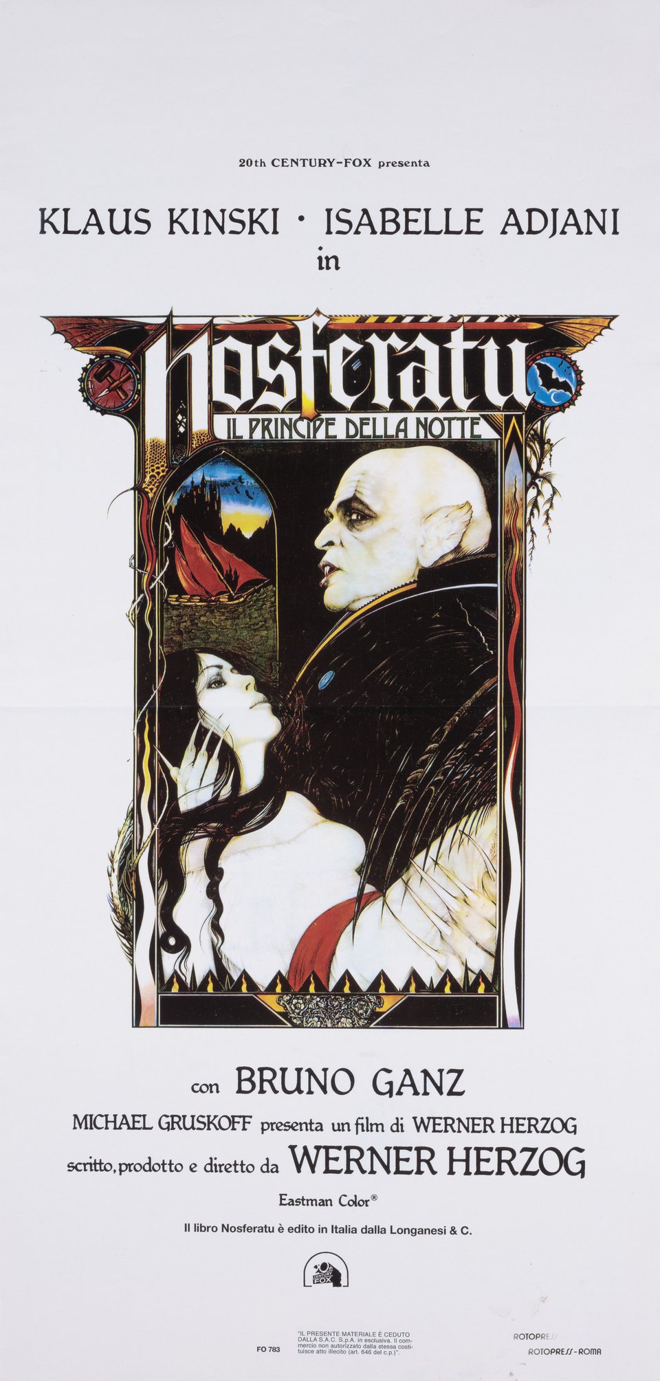 Nosferatu the Vampyre Original 1979 Italian Locandina Movie Poster