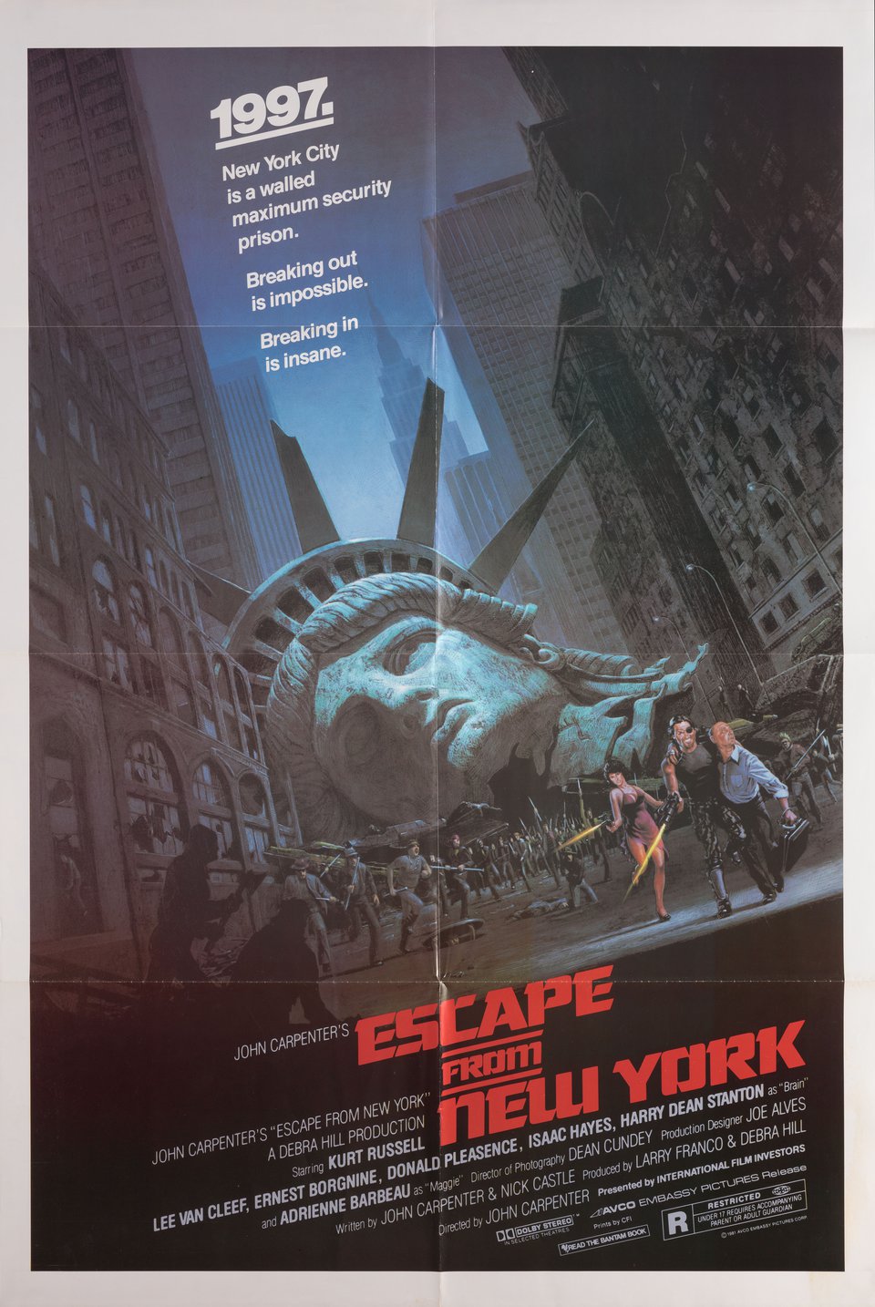 Escape from New York Original 1981 U.S. One Sheet Movie Poster