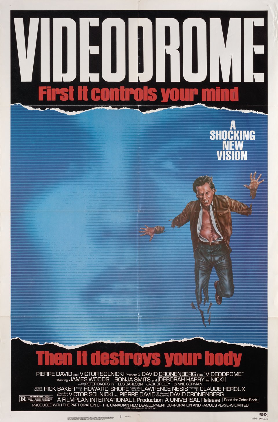Videodrome Original 1983 U.S. One Sheet Movie Poster