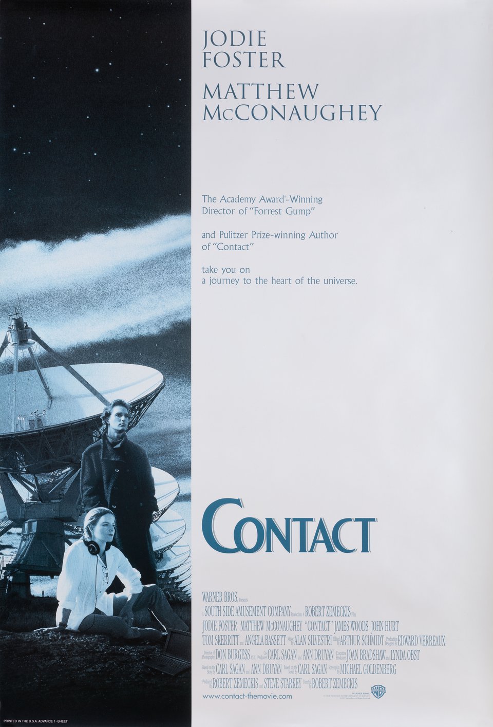 Contact Original 1997 U.S. One Sheet Movie Poster