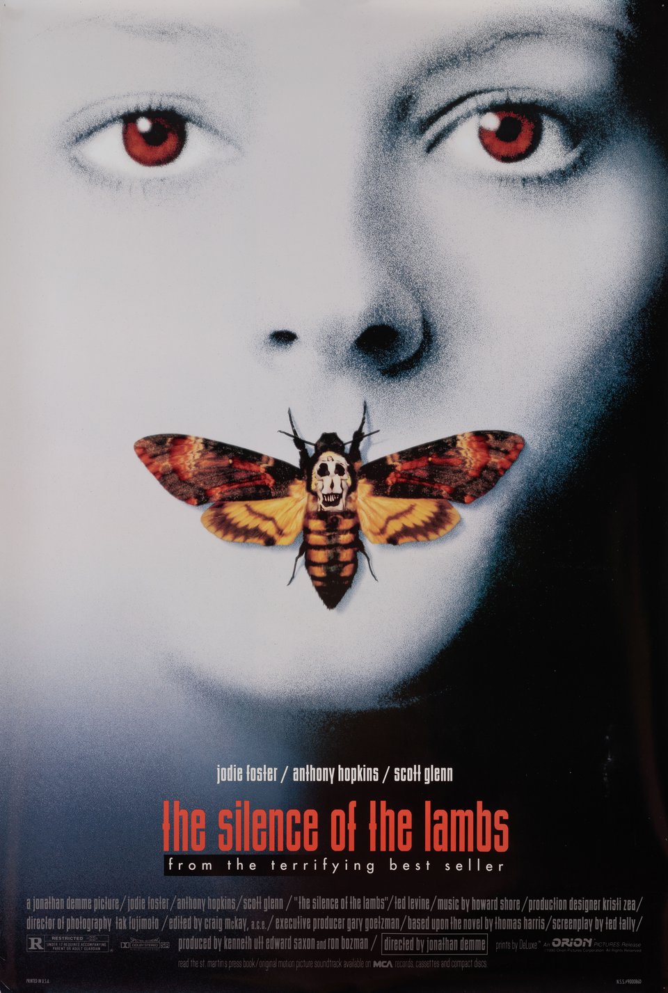 The Silence of the Lambs Original 1991 U.S. One Sheet Movie Poster