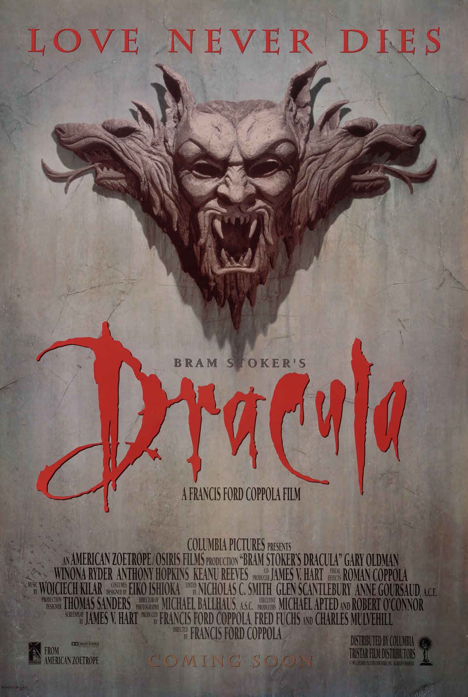 Dracula Original 1992 U.S. One Sheet Movie Poster