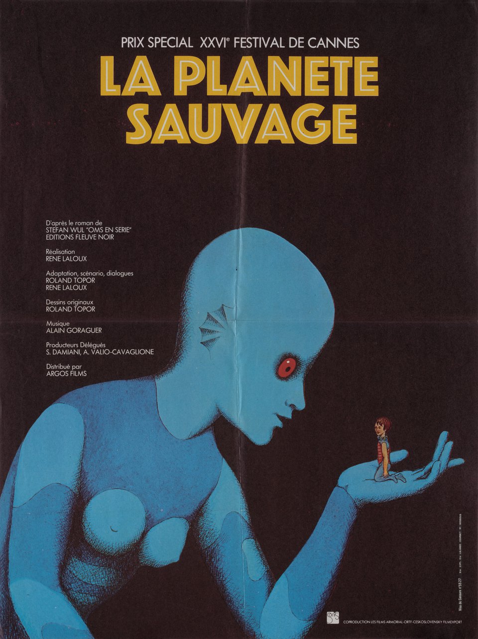 Fantastic Planet Original 1973 French Petite Movie Poster