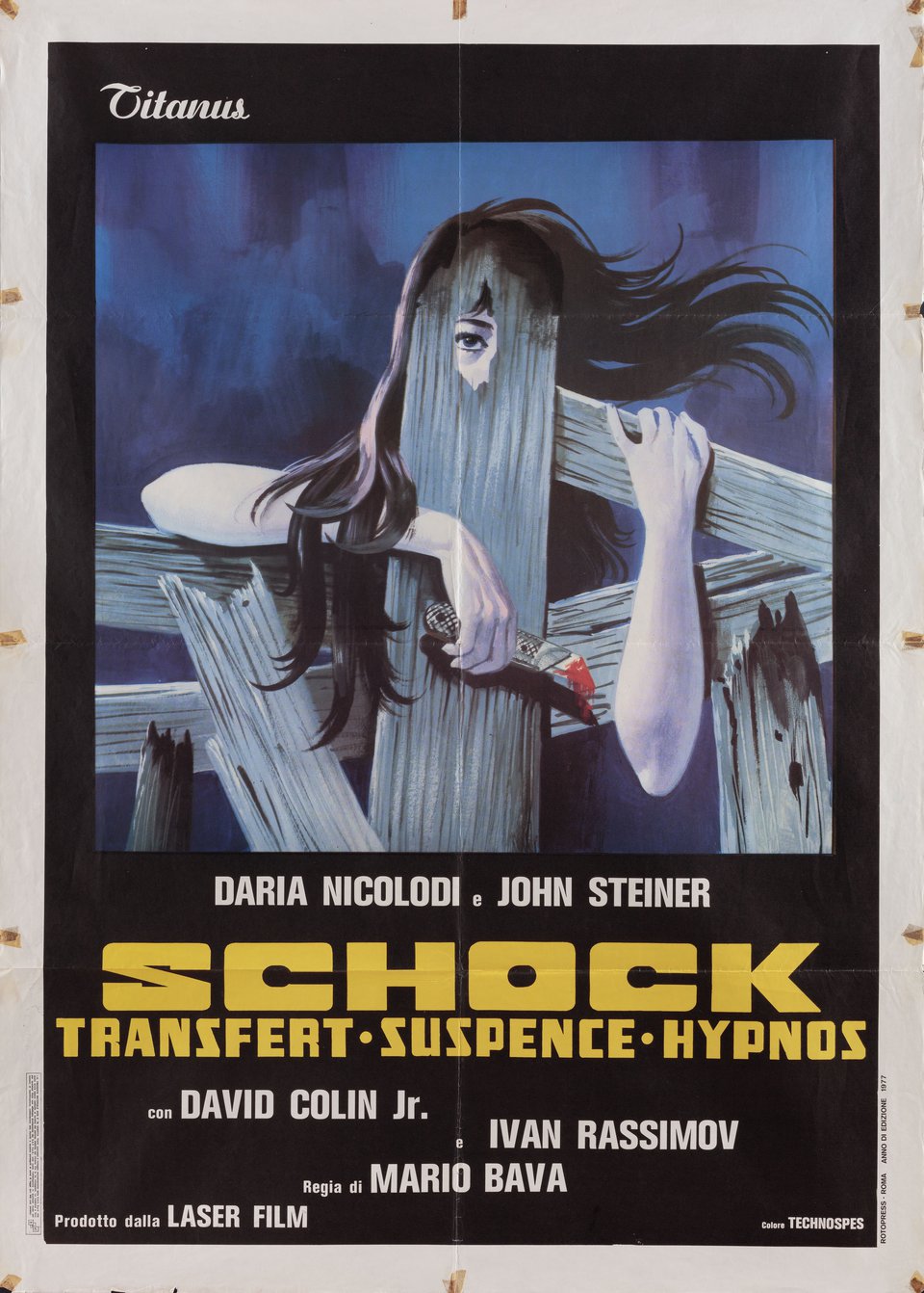 Shock Original 1977 Italian Due Foglio Movie Poster