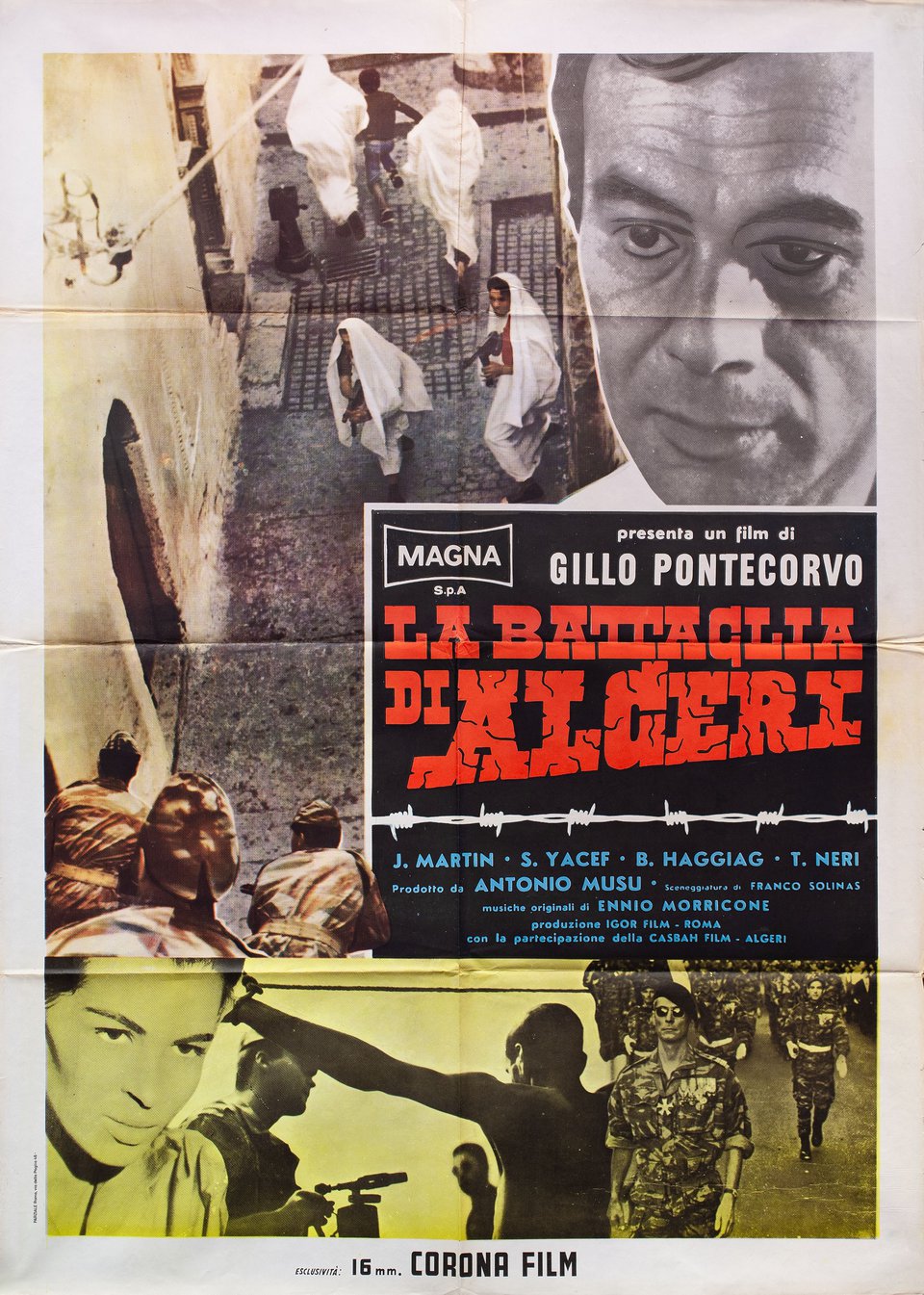 The Battle of Algiers Original 1966 Italian Due Foglio Movie Poster