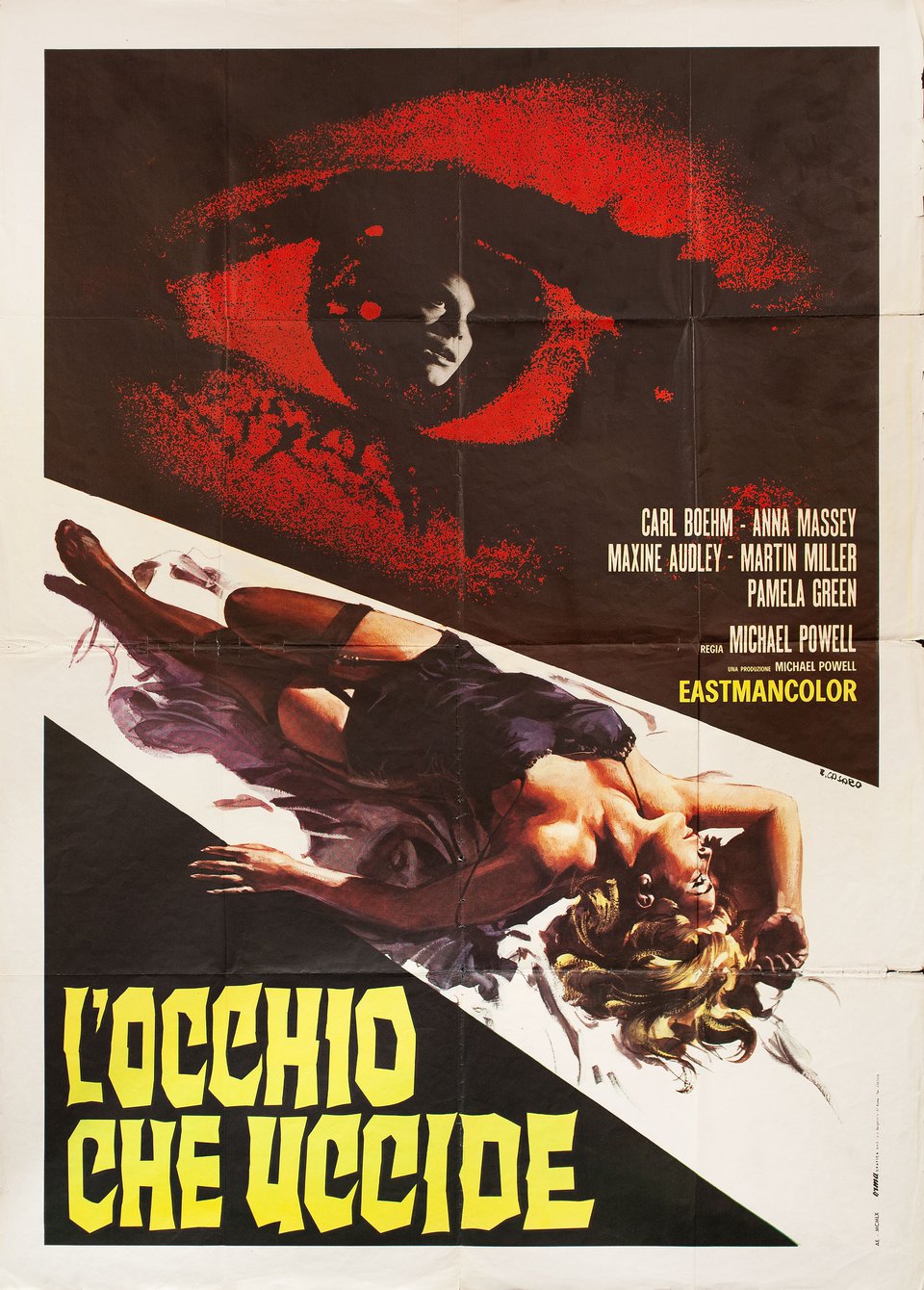Peeping Tom Original 1960 Italian Due Foglio Movie Poster