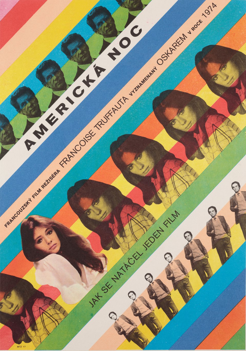 Day for Night Original 1974 Czech A3 Movie Poster