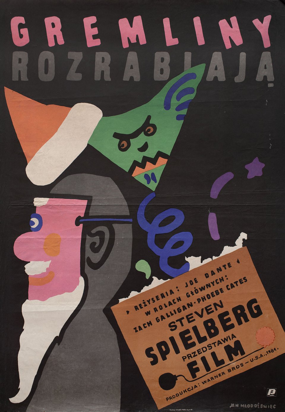 Gremlins Original 1985 Polish B1 Movie Poster