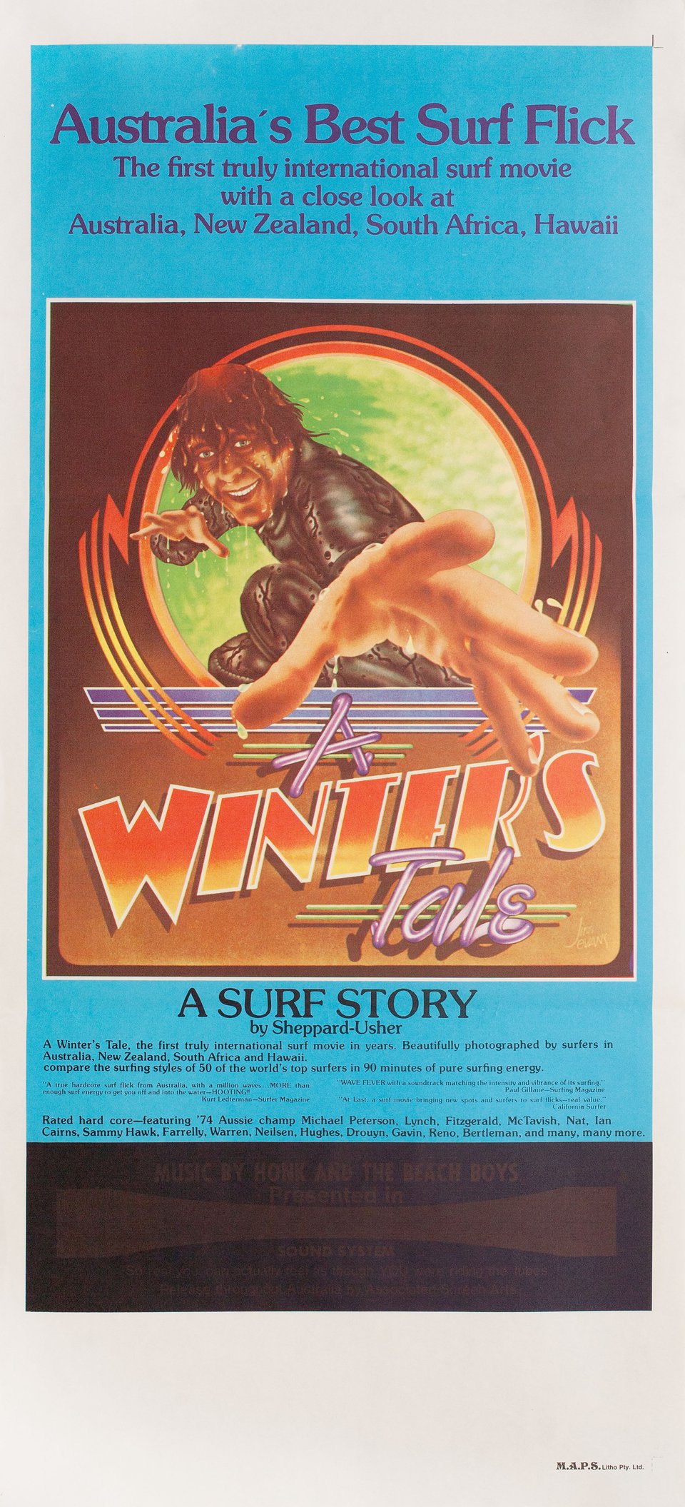 Winter's Tale Original 1970s Australian Daybill Movie Poster