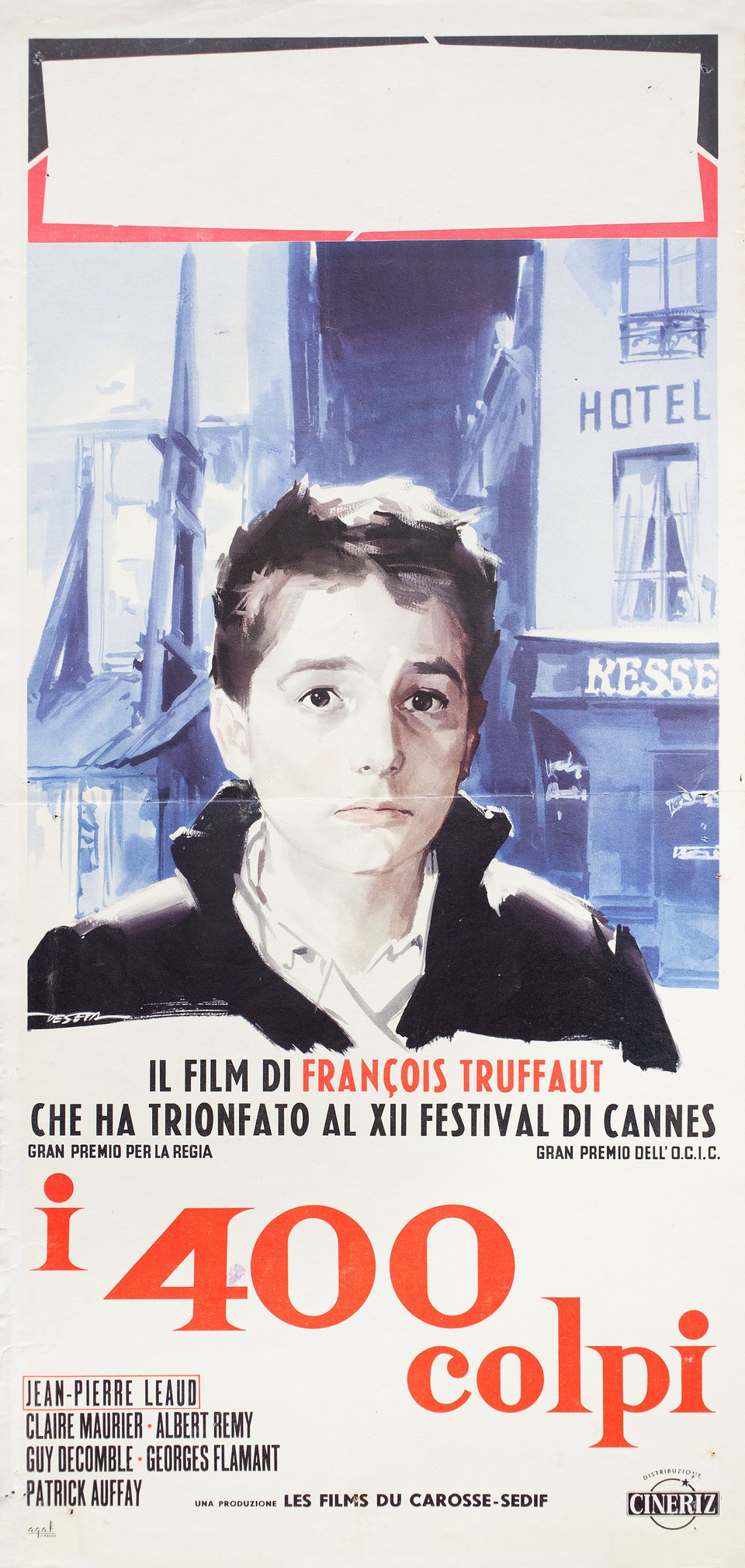 The 400 Blows Original 1959 Italian Locandina Movie Poster