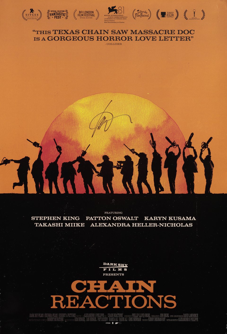 Chain Reactions Original 2025 U.S. One Sheet Movie Poster Signed by Alexandre O. Philippe