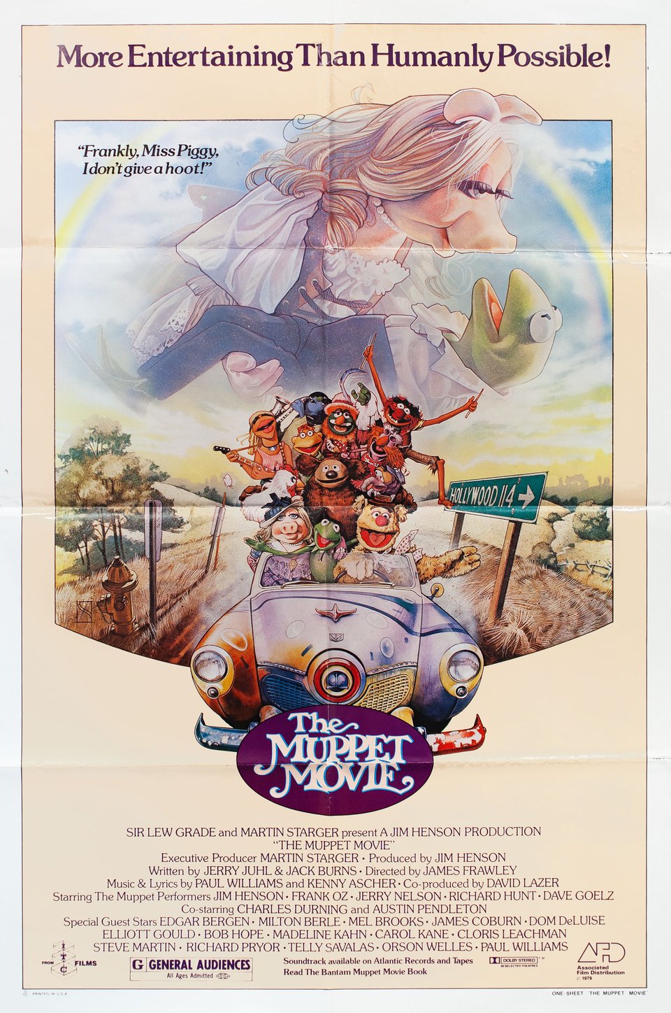 The Muppet Movie Original 1979 U.S. One Sheet Movie Poster
