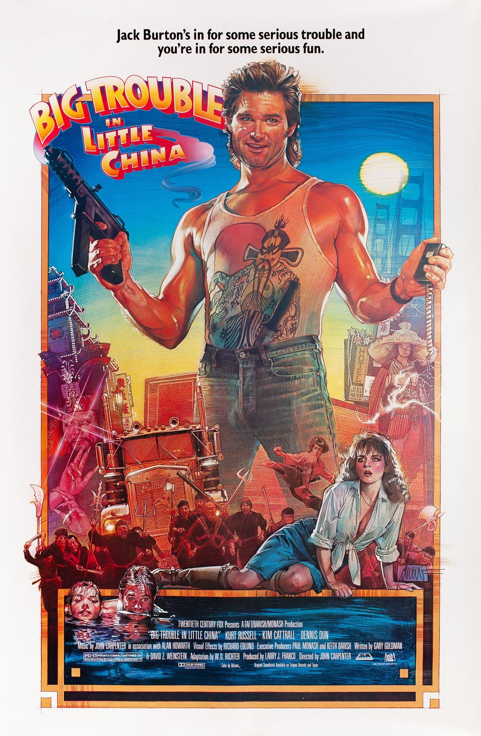 Big Trouble in Little China Original 1986 U.S. One Sheet Movie Poster